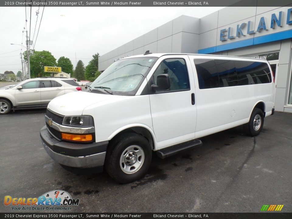 2019 Chevrolet Express 3500 Passenger LT Summit White / Medium Pewter Photo #2