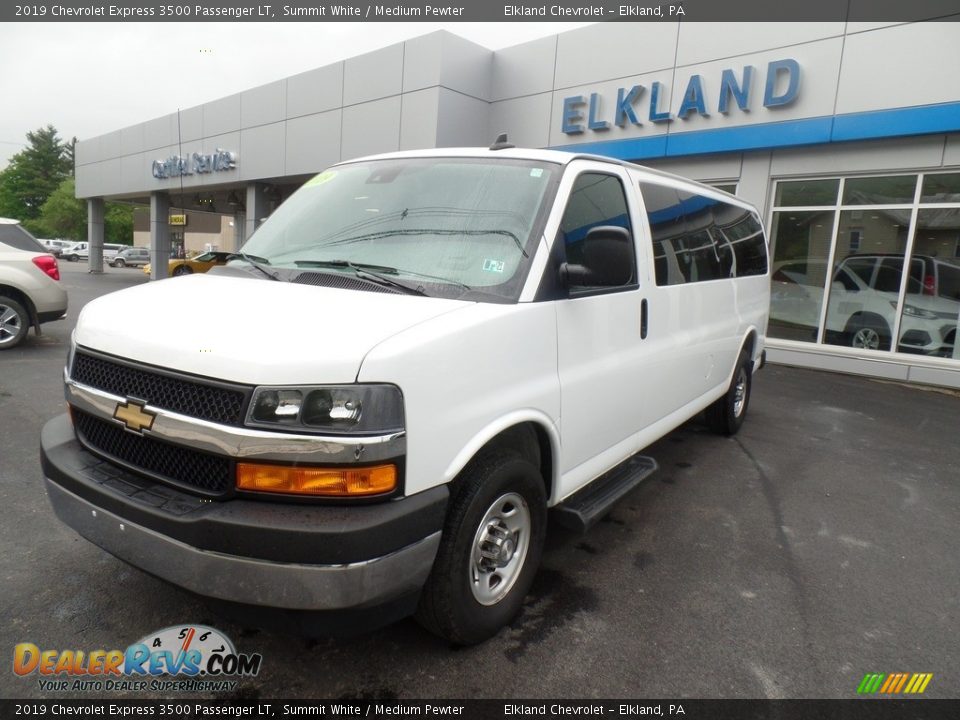 2019 Chevrolet Express 3500 Passenger LT Summit White / Medium Pewter Photo #3