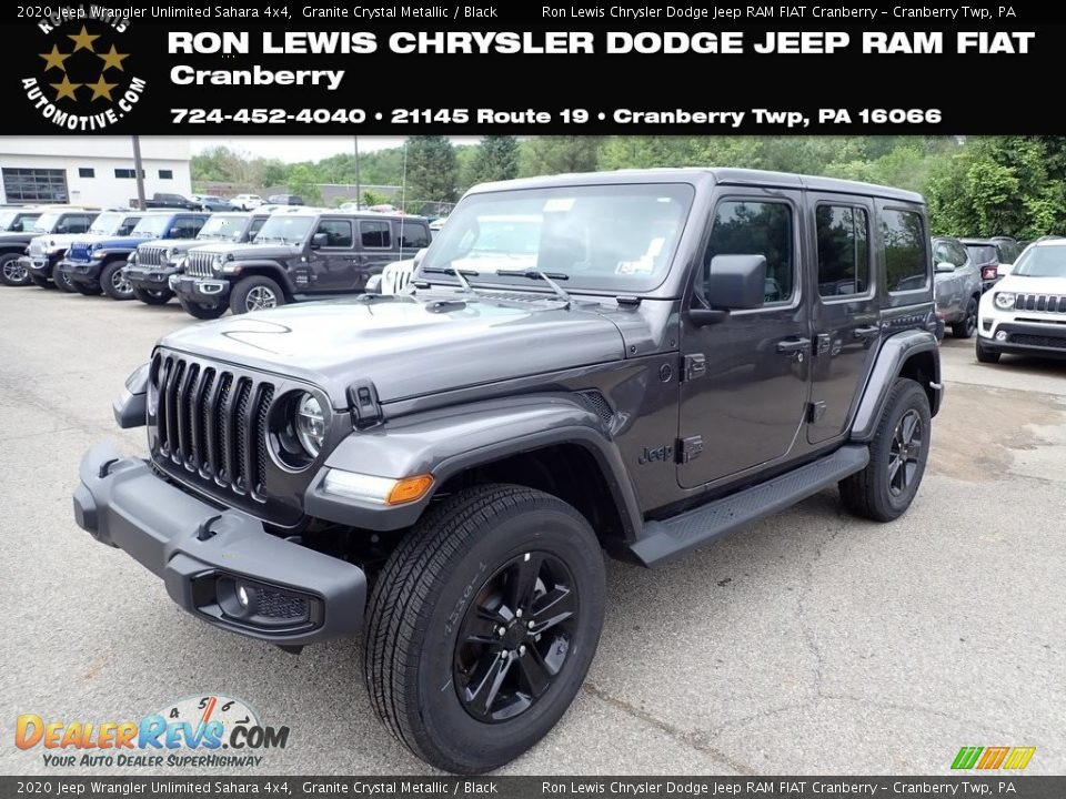 2020 Jeep Wrangler Unlimited Sahara 4x4 Granite Crystal Metallic / Black Photo #1