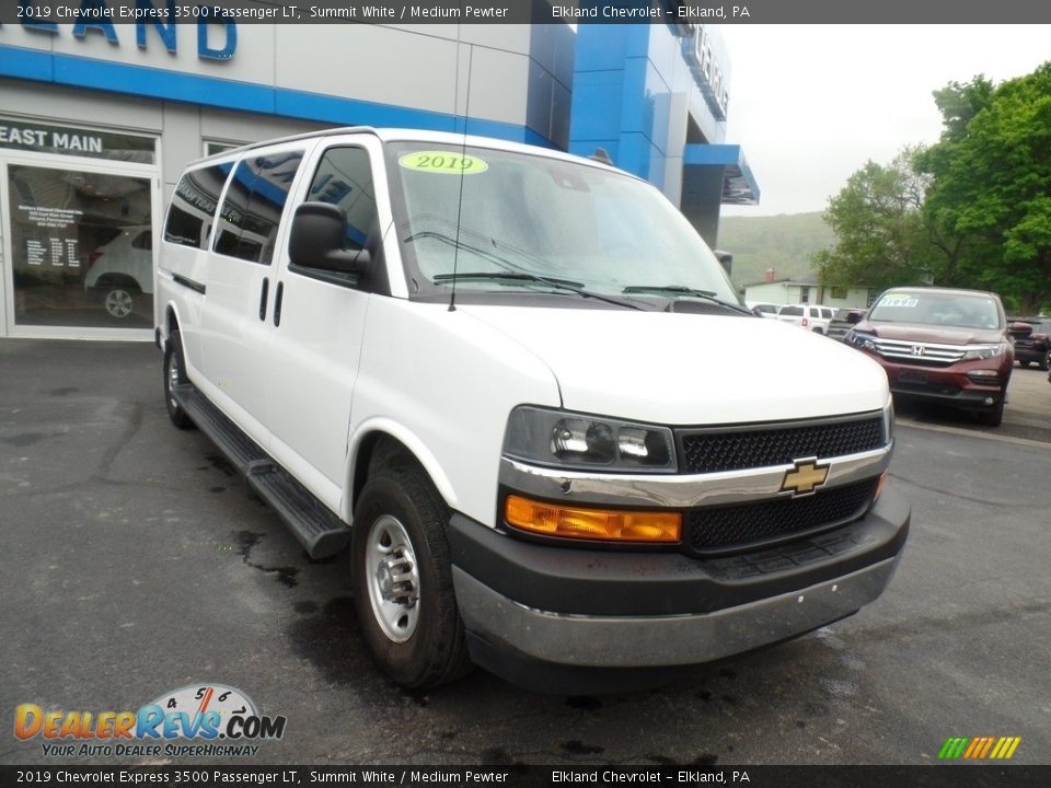 2019 Chevrolet Express 3500 Passenger LT Summit White / Medium Pewter Photo #5