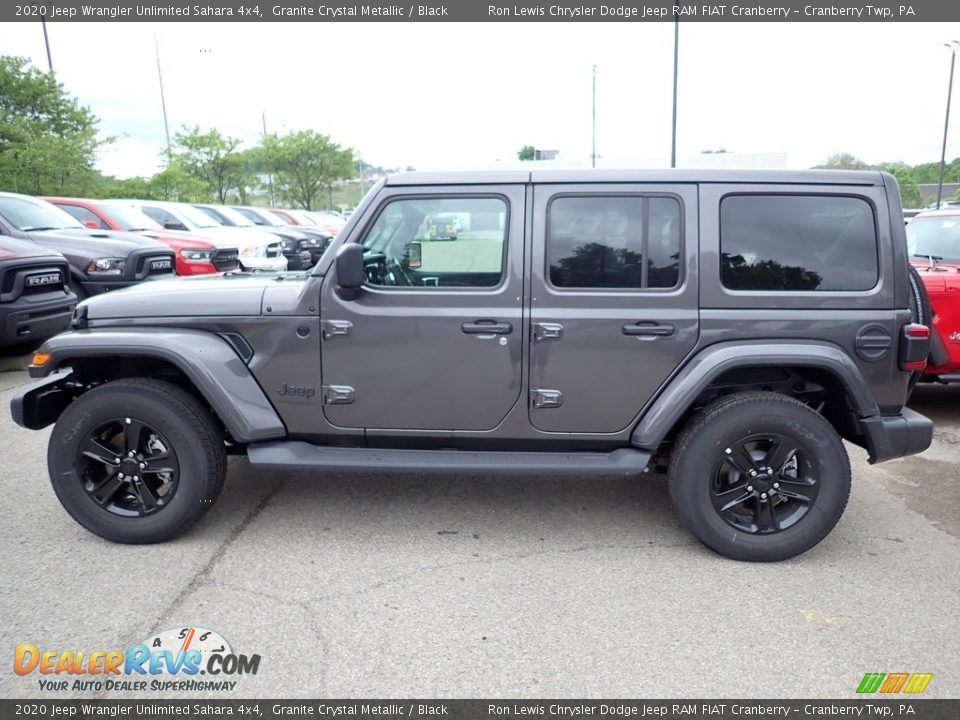 2020 Jeep Wrangler Unlimited Sahara 4x4 Granite Crystal Metallic / Black Photo #3