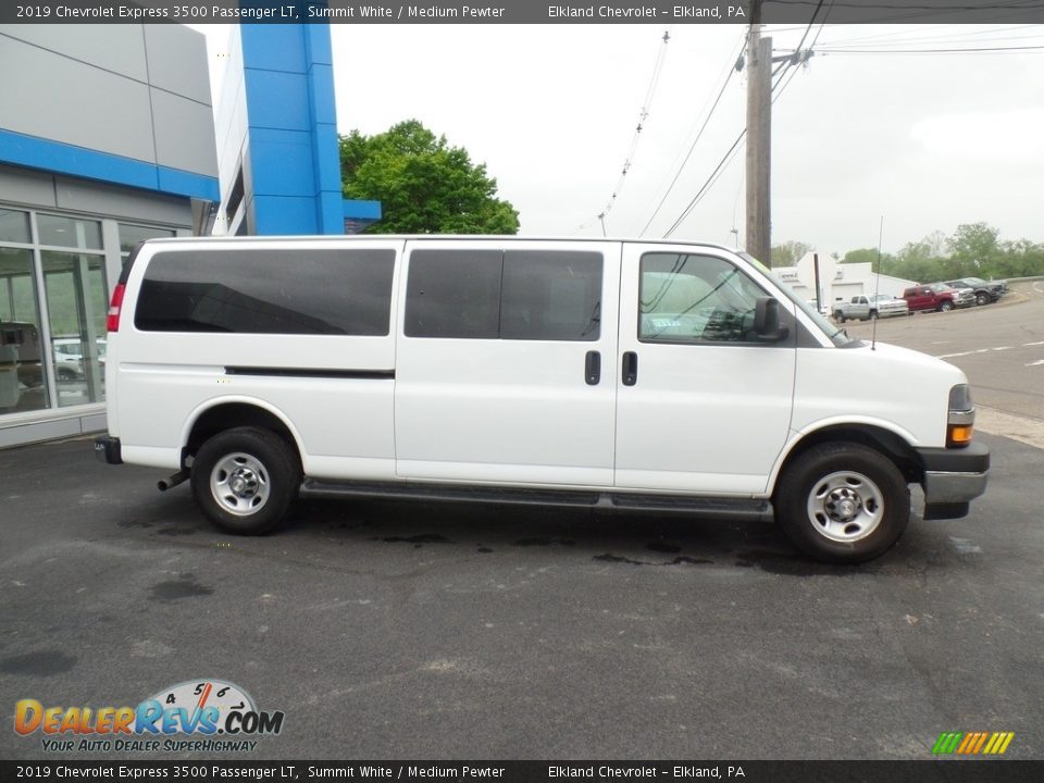 2019 Chevrolet Express 3500 Passenger LT Summit White / Medium Pewter Photo #7