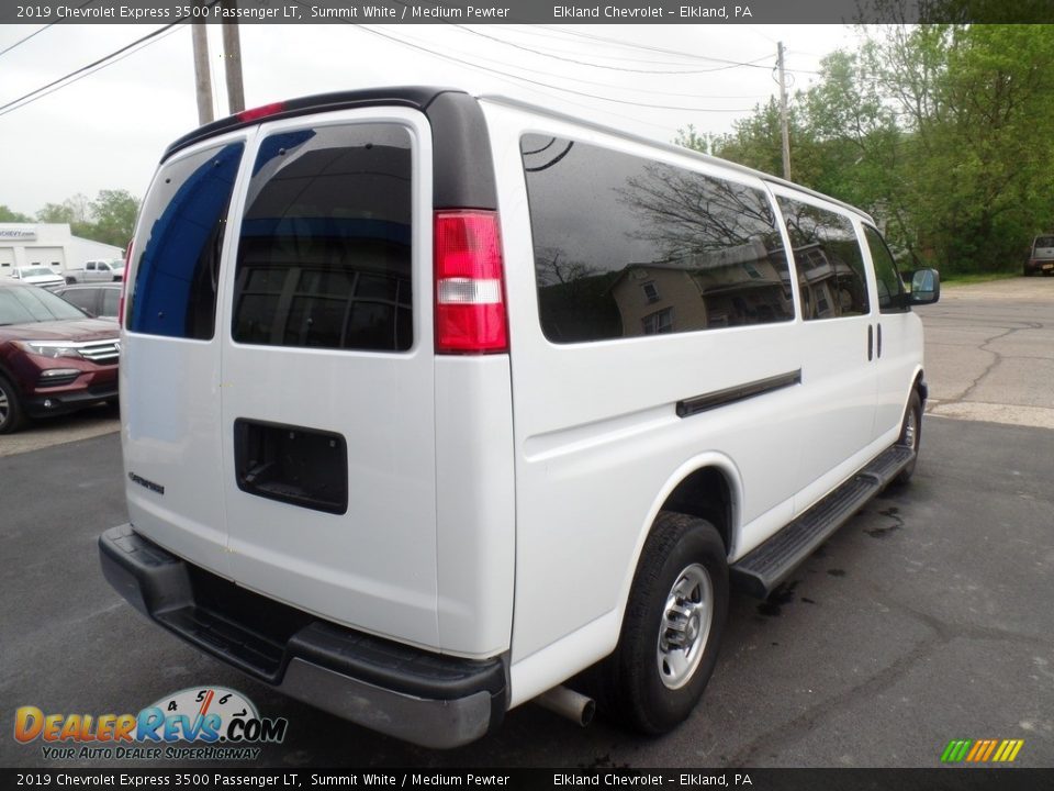 2019 Chevrolet Express 3500 Passenger LT Summit White / Medium Pewter Photo #8