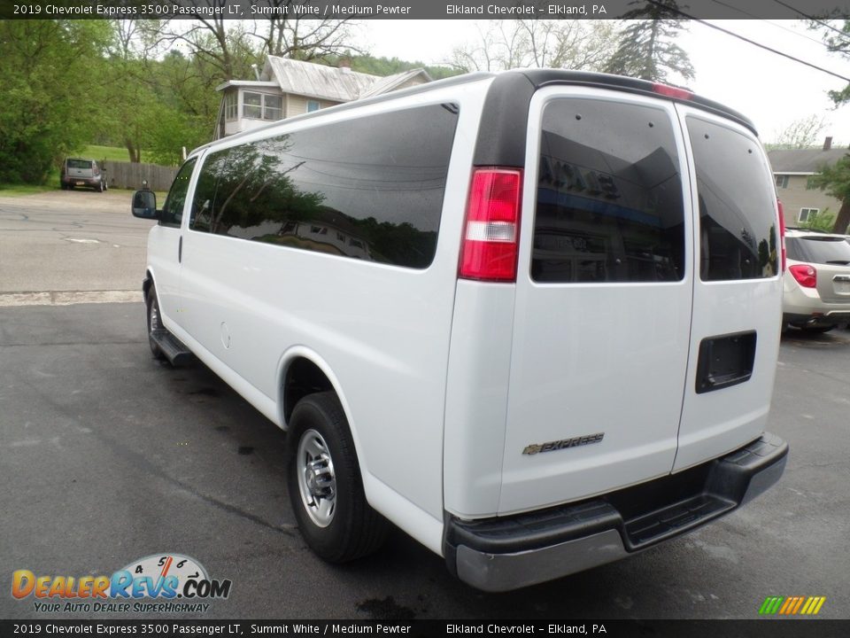 2019 Chevrolet Express 3500 Passenger LT Summit White / Medium Pewter Photo #10