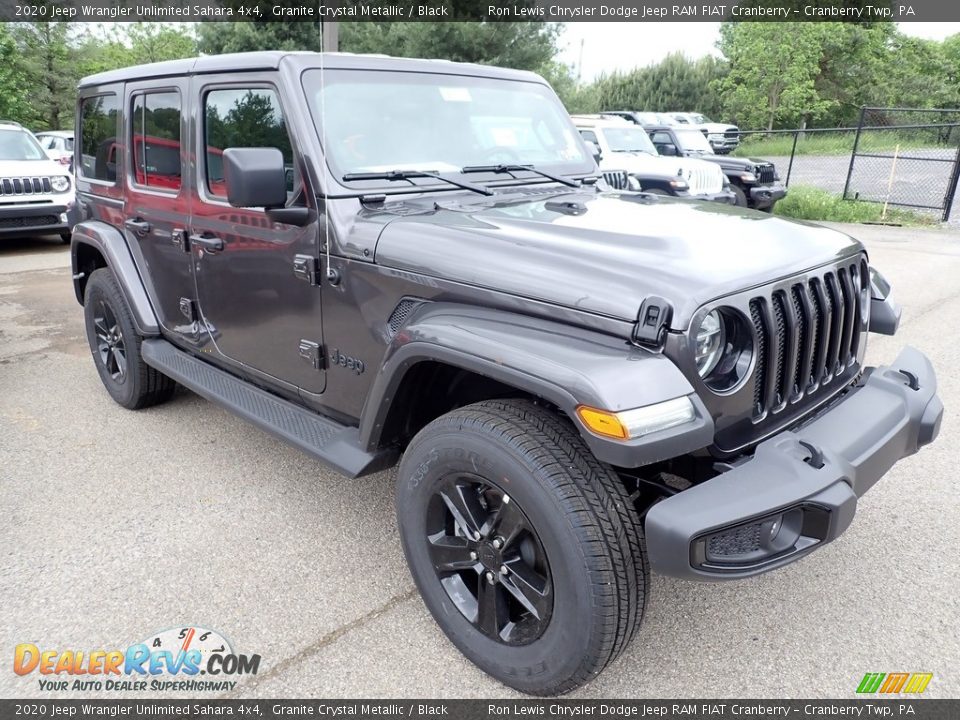2020 Jeep Wrangler Unlimited Sahara 4x4 Granite Crystal Metallic / Black Photo #8