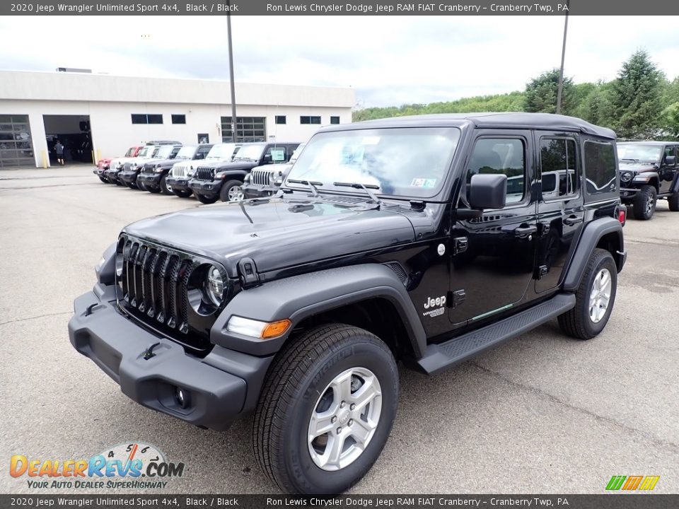 2020 Jeep Wrangler Unlimited Sport 4x4 Black / Black Photo #1