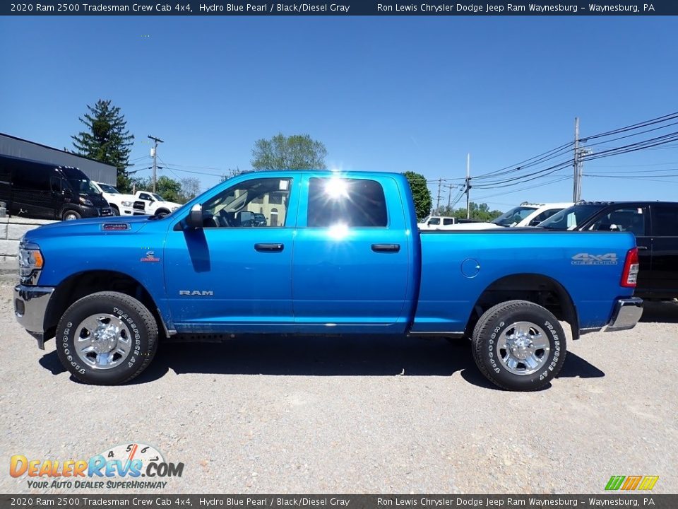 2020 Ram 2500 Tradesman Crew Cab 4x4 Hydro Blue Pearl / Black/Diesel Gray Photo #3