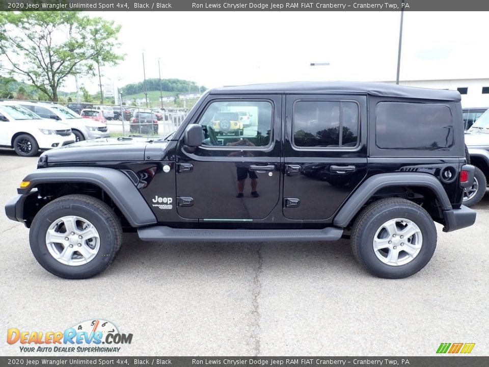 2020 Jeep Wrangler Unlimited Sport 4x4 Black / Black Photo #3