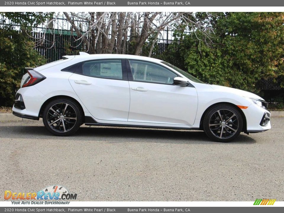 2020 Honda Civic Sport Hatchback Platinum White Pearl / Black Photo #5