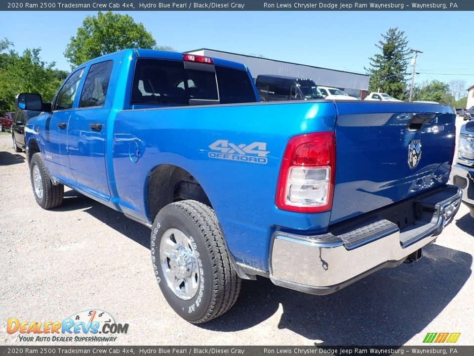 2020 Ram 2500 Tradesman Crew Cab 4x4 Hydro Blue Pearl / Black/Diesel Gray Photo #4