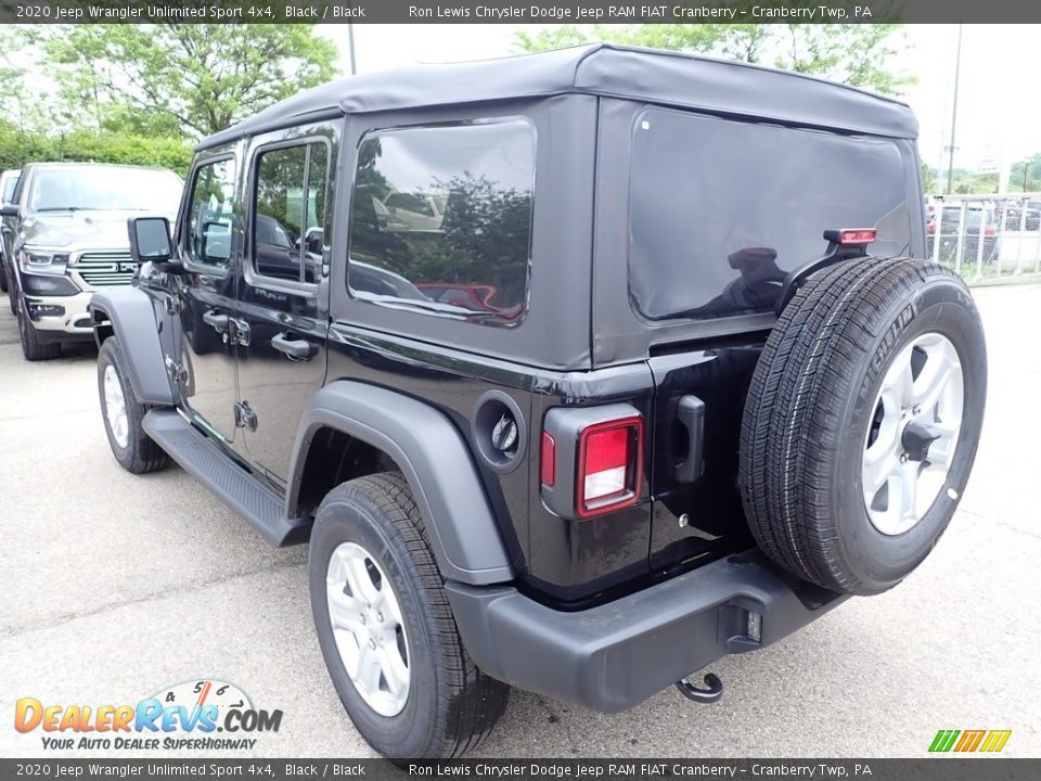 2020 Jeep Wrangler Unlimited Sport 4x4 Black / Black Photo #4