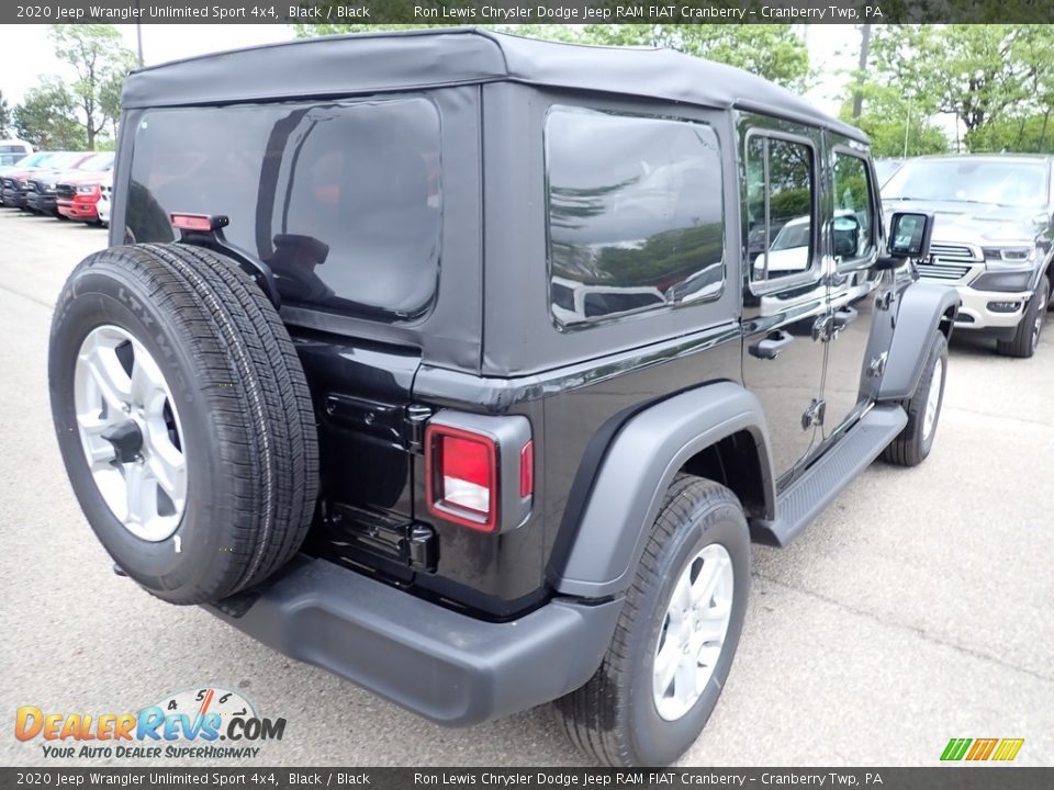 2020 Jeep Wrangler Unlimited Sport 4x4 Black / Black Photo #6