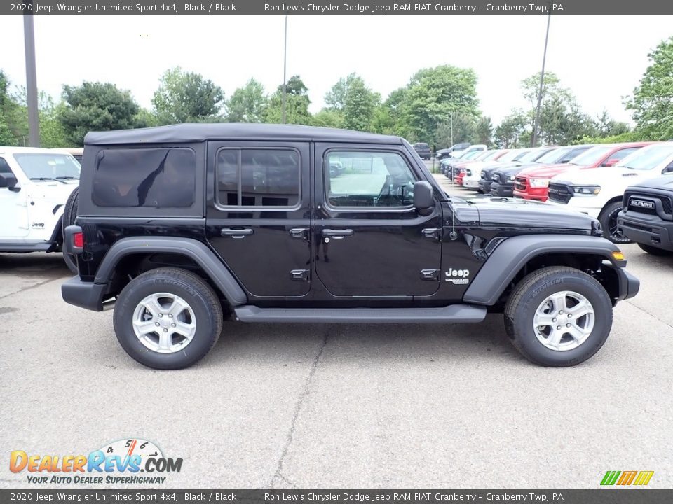 2020 Jeep Wrangler Unlimited Sport 4x4 Black / Black Photo #7