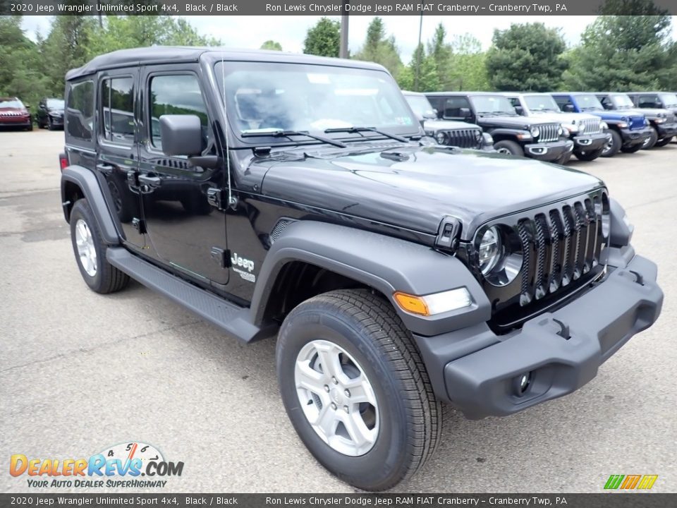 2020 Jeep Wrangler Unlimited Sport 4x4 Black / Black Photo #8