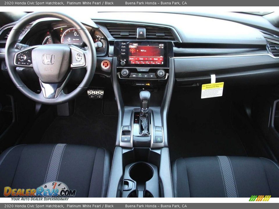 2020 Honda Civic Sport Hatchback Platinum White Pearl / Black Photo #11