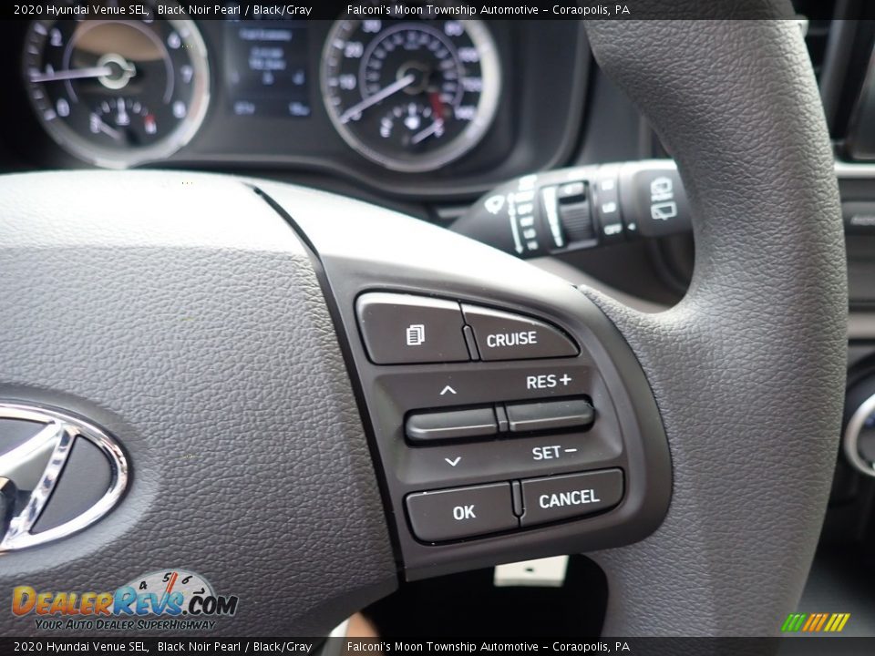2020 Hyundai Venue SEL Black Noir Pearl / Black/Gray Photo #14