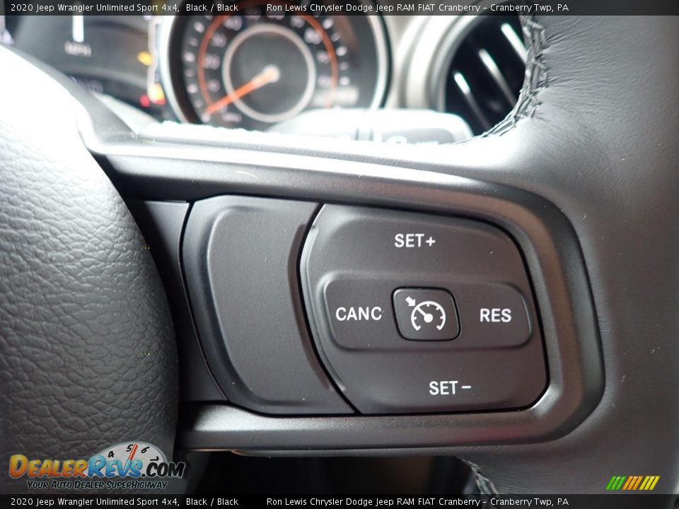 2020 Jeep Wrangler Unlimited Sport 4x4 Black / Black Photo #19