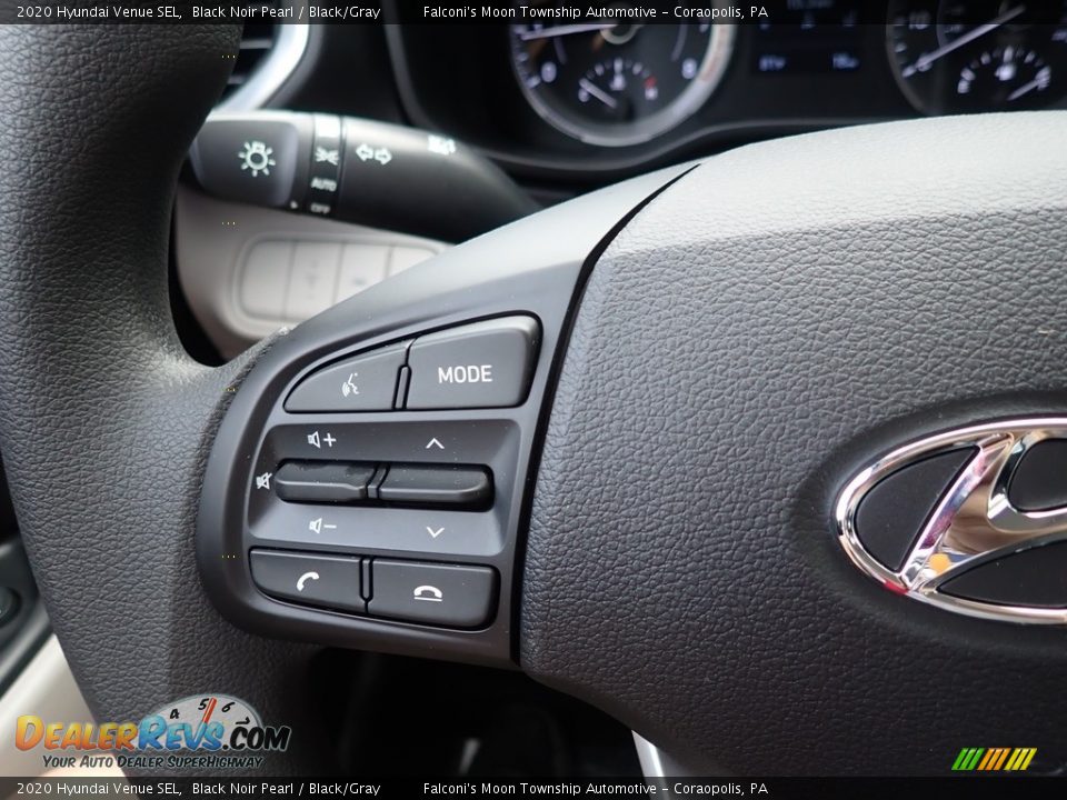 2020 Hyundai Venue SEL Black Noir Pearl / Black/Gray Photo #15