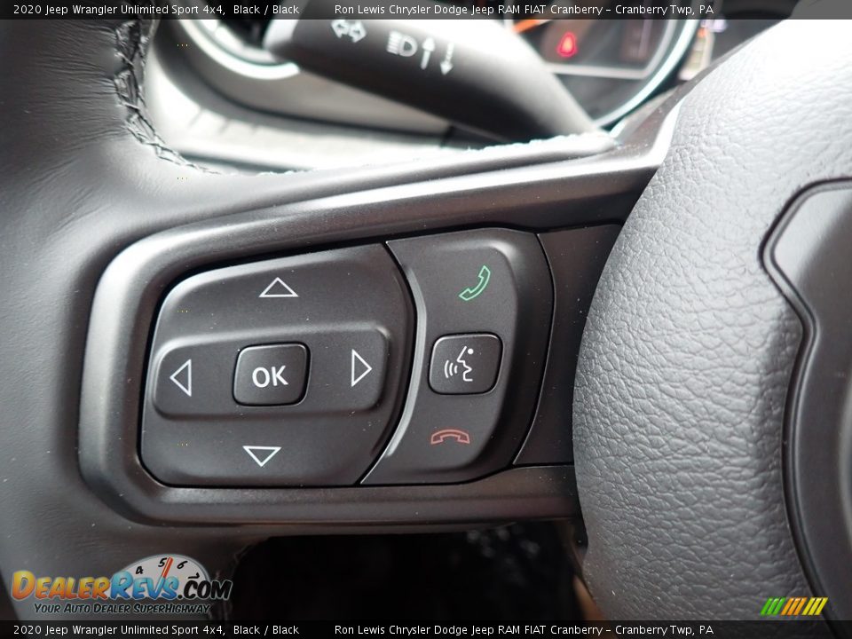 2020 Jeep Wrangler Unlimited Sport 4x4 Black / Black Photo #20