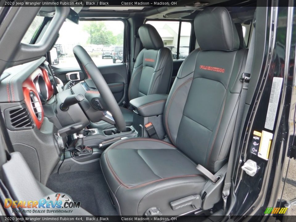 Black Interior - 2020 Jeep Wrangler Unlimited Rubicon 4x4 Photo #2