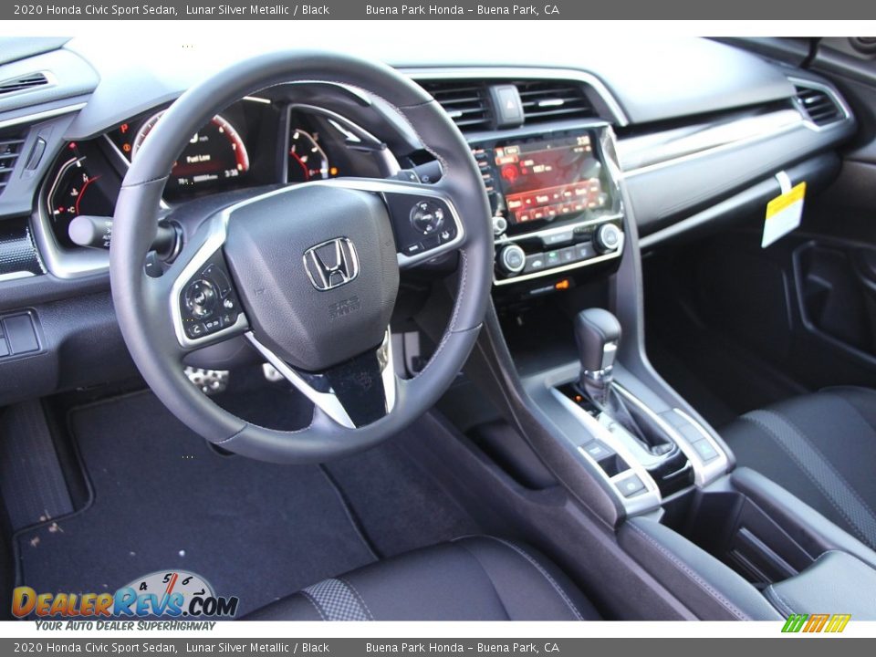 2020 Honda Civic Sport Sedan Lunar Silver Metallic / Black Photo #9