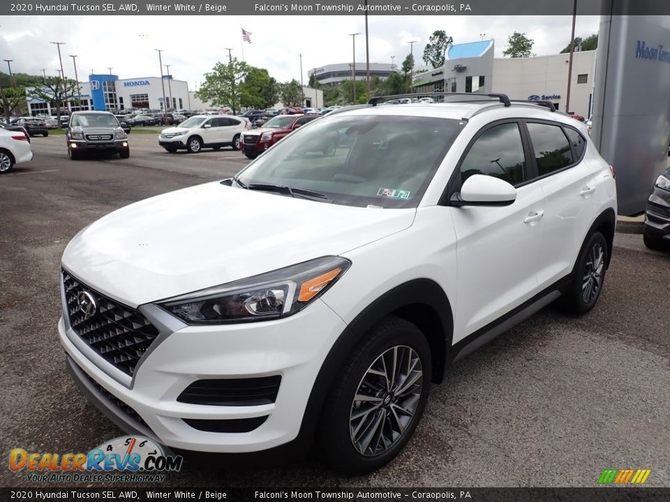 2020 Hyundai Tucson SEL AWD Winter White / Beige Photo #1