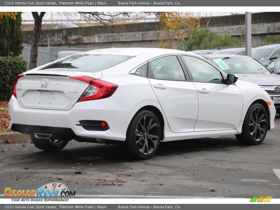 2020 Honda Civic Sport Sedan Platinum White Pearl / Black Photo #6