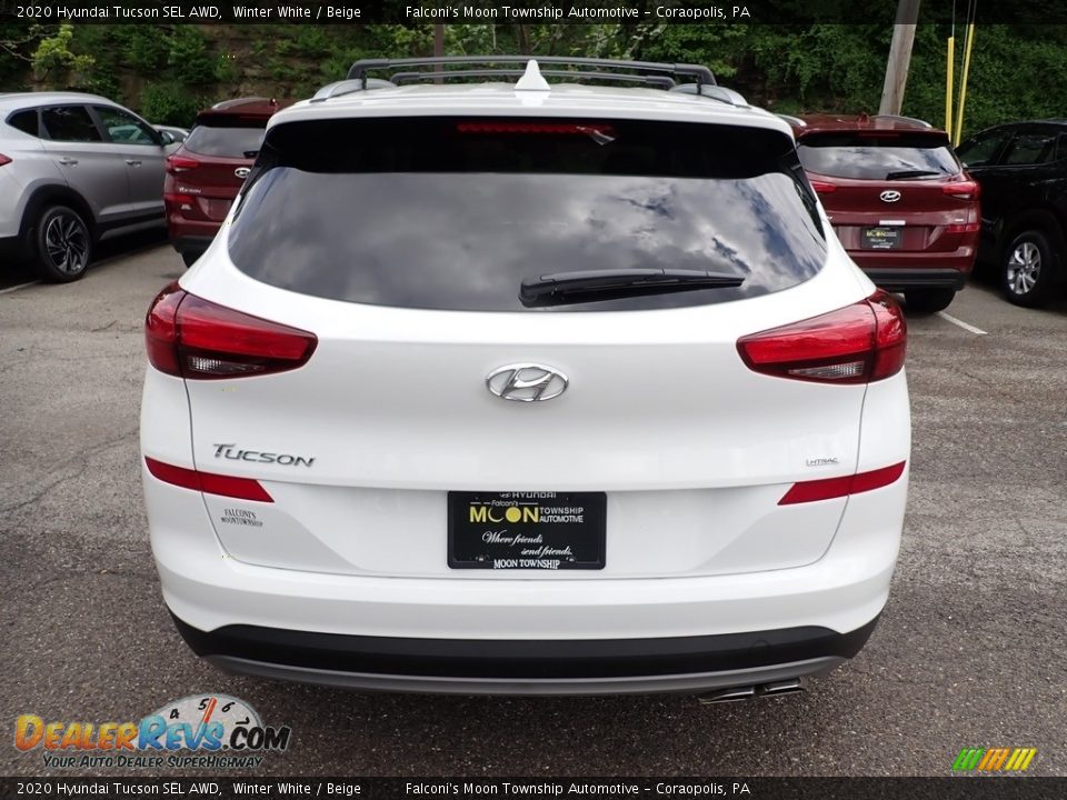 2020 Hyundai Tucson SEL AWD Winter White / Beige Photo #4