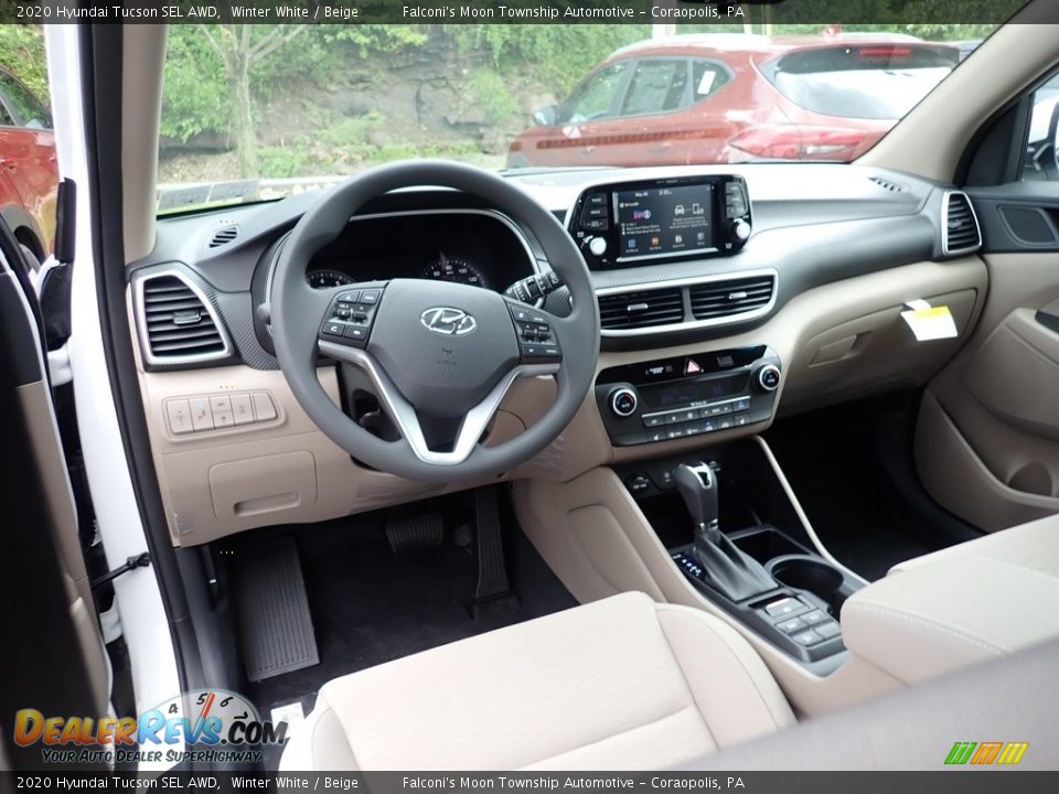 2020 Hyundai Tucson SEL AWD Winter White / Beige Photo #10