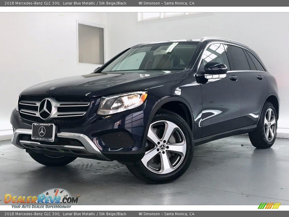 2018 Mercedes-Benz GLC 300 Lunar Blue Metallic / Silk Beige/Black Photo #12