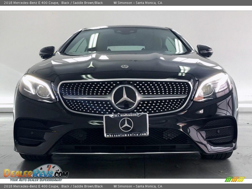 2018 Mercedes-Benz E 400 Coupe Black / Saddle Brown/Black Photo #2