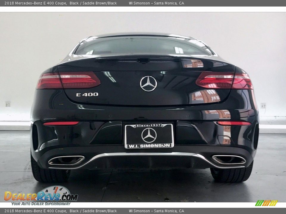 2018 Mercedes-Benz E 400 Coupe Black / Saddle Brown/Black Photo #3