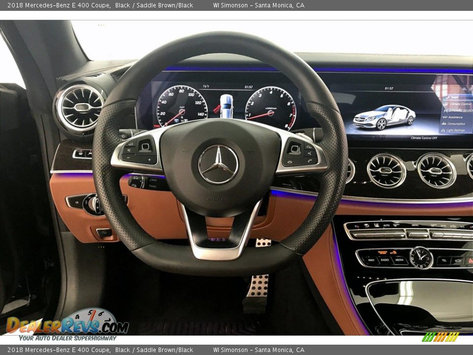 2018 Mercedes-Benz E 400 Coupe Black / Saddle Brown/Black Photo #4