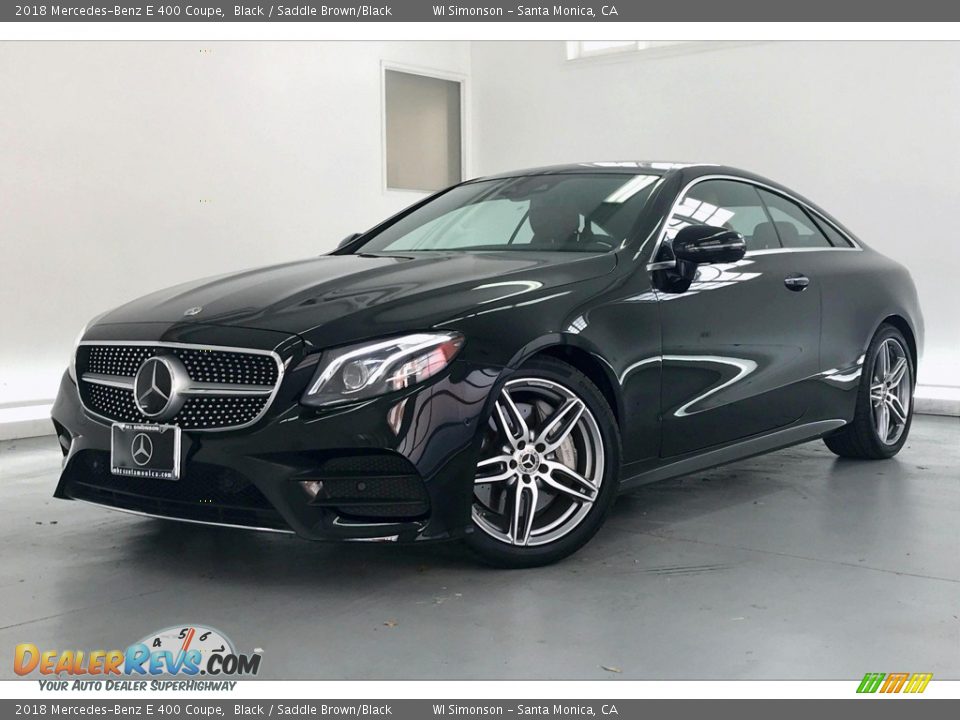 2018 Mercedes-Benz E 400 Coupe Black / Saddle Brown/Black Photo #12