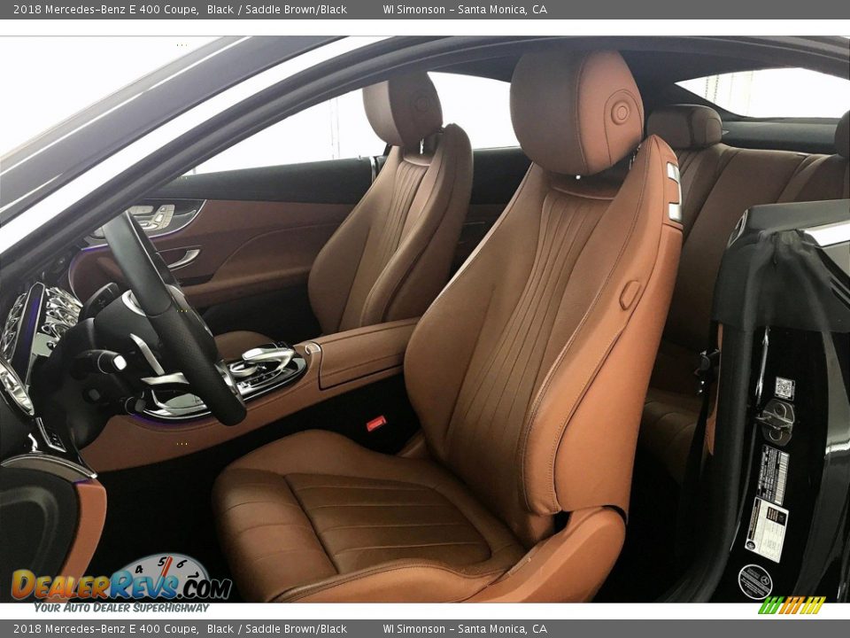 2018 Mercedes-Benz E 400 Coupe Black / Saddle Brown/Black Photo #14