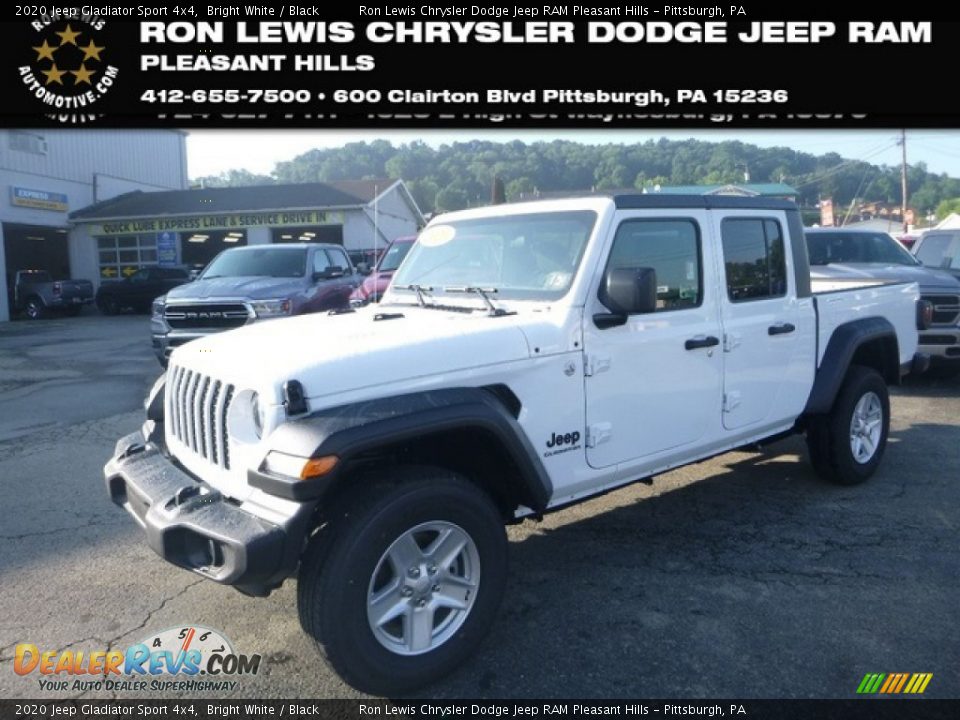 2020 Jeep Gladiator Sport 4x4 Bright White / Black Photo #1