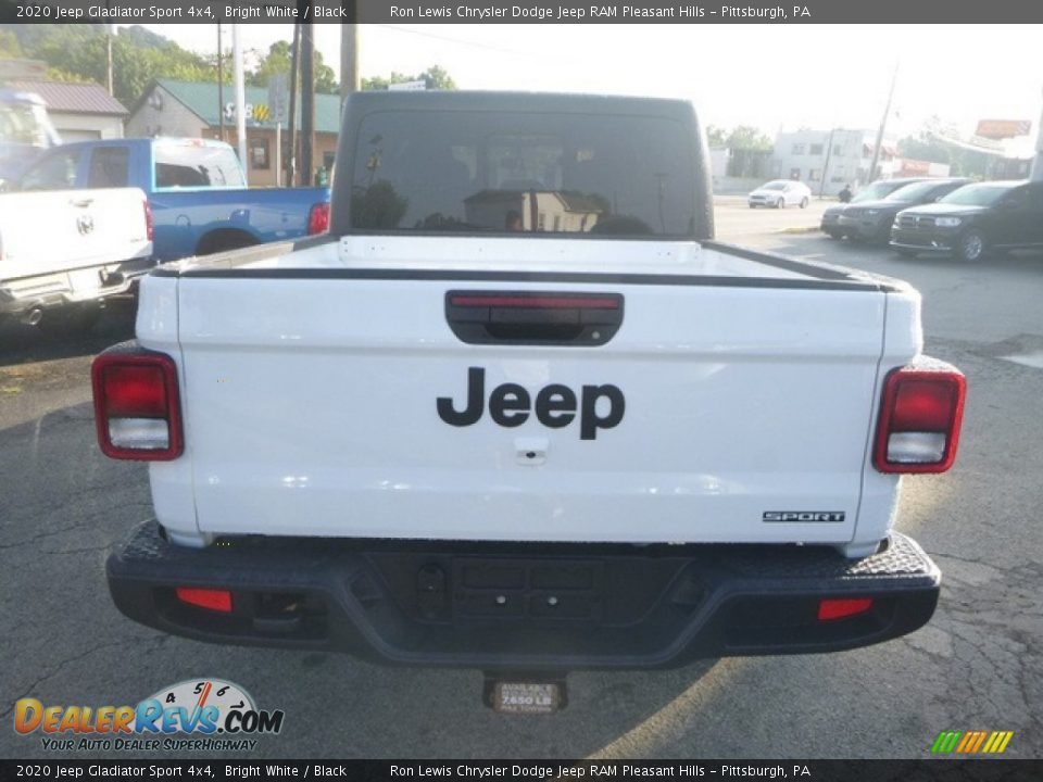 2020 Jeep Gladiator Sport 4x4 Bright White / Black Photo #4