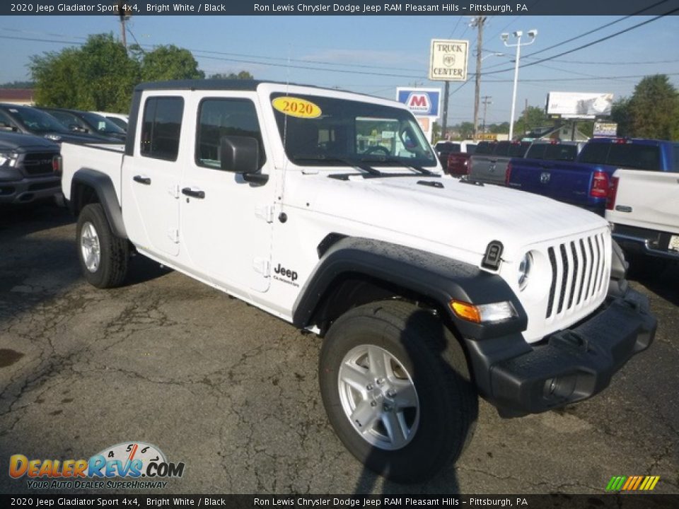 2020 Jeep Gladiator Sport 4x4 Bright White / Black Photo #7