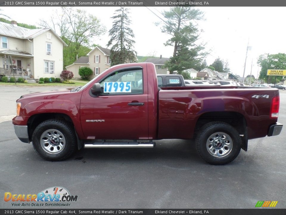 2013 GMC Sierra 1500 Regular Cab 4x4 Sonoma Red Metallic / Dark Titanium Photo #11