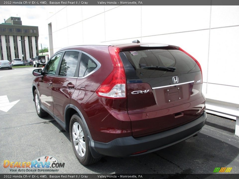 2012 Honda CR-V EX-L 4WD Basque Red Pearl II / Gray Photo #3