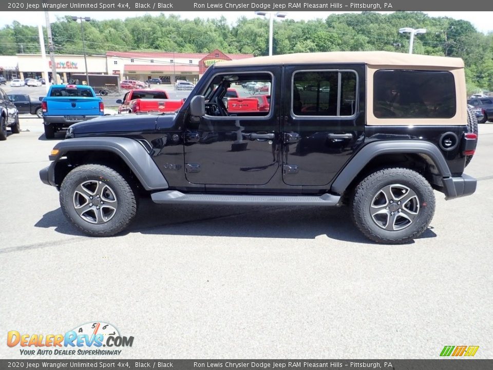 2020 Jeep Wrangler Unlimited Sport 4x4 Black / Black Photo #7