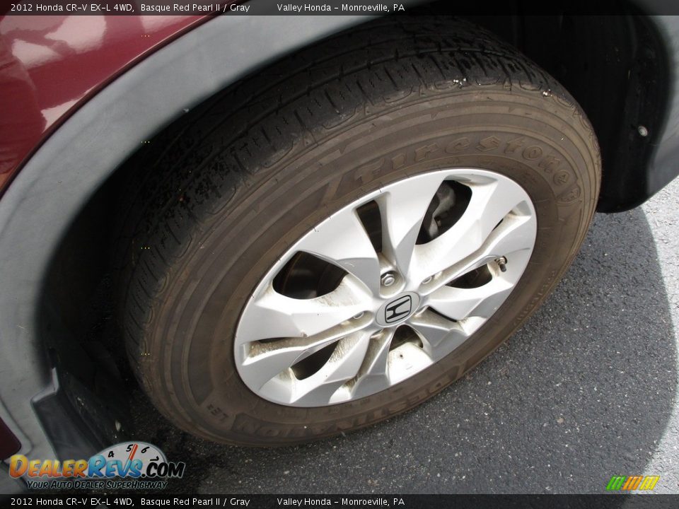 2012 Honda CR-V EX-L 4WD Basque Red Pearl II / Gray Photo #6