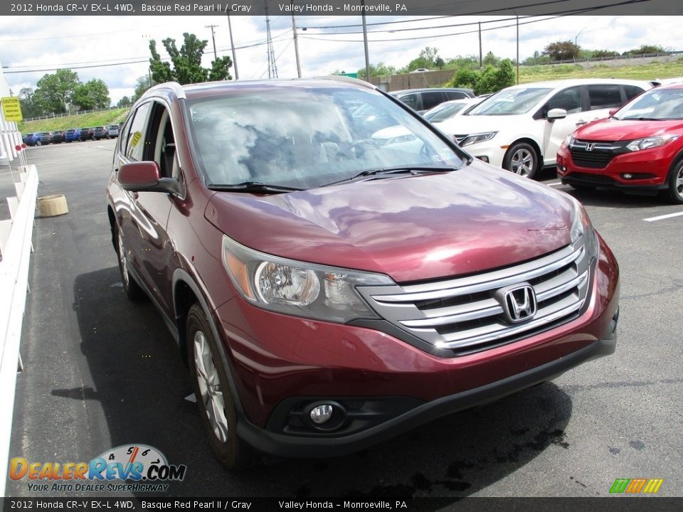 2012 Honda CR-V EX-L 4WD Basque Red Pearl II / Gray Photo #7
