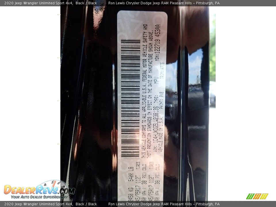 2020 Jeep Wrangler Unlimited Sport 4x4 Black / Black Photo #11