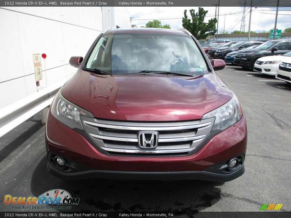 2012 Honda CR-V EX-L 4WD Basque Red Pearl II / Gray Photo #8