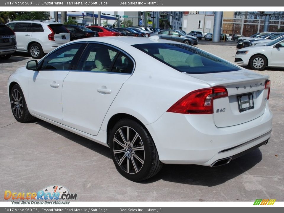 2017 Volvo S60 T5 Crystal White Pearl Metallic / Soft Beige Photo #6