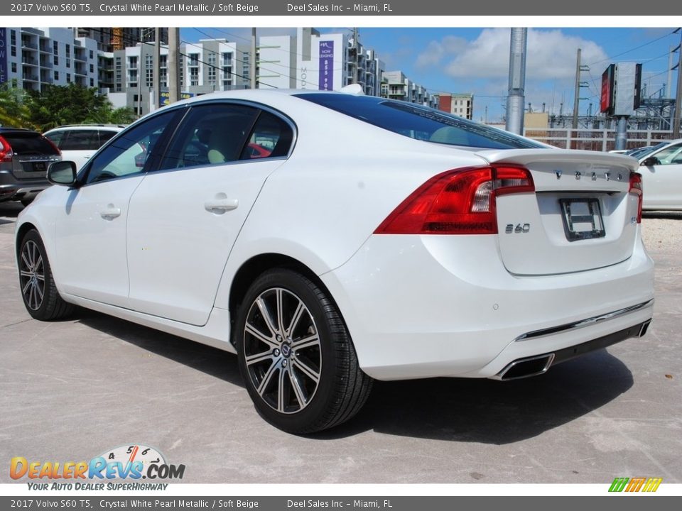 2017 Volvo S60 T5 Crystal White Pearl Metallic / Soft Beige Photo #7