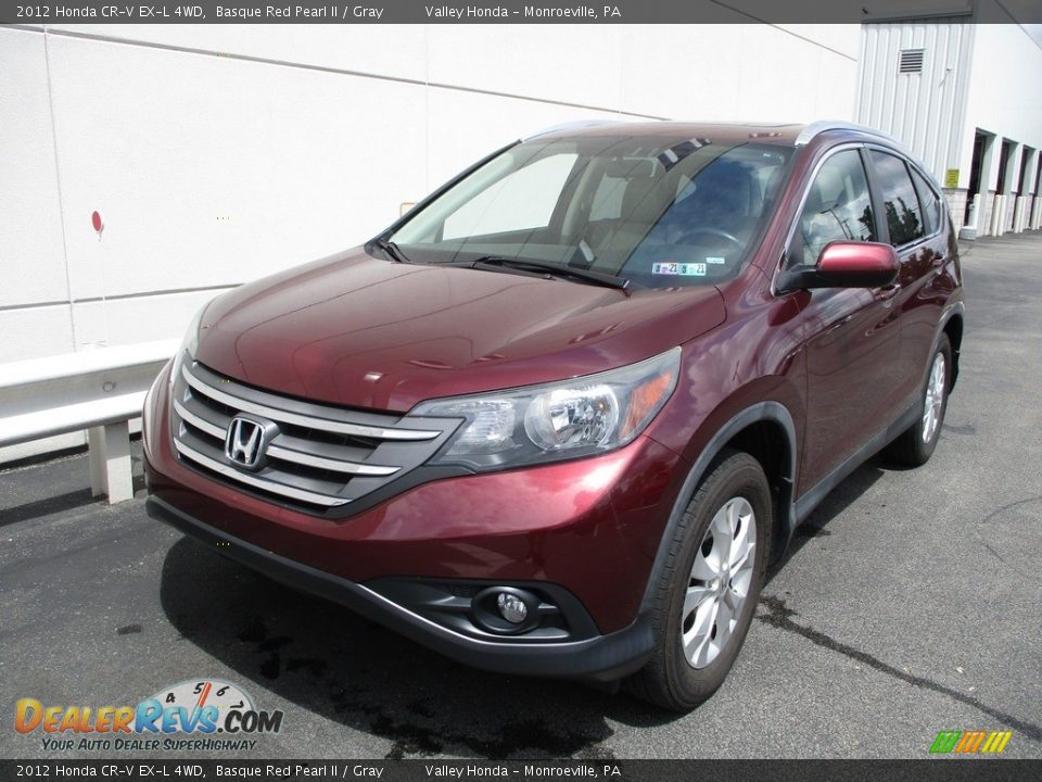 2012 Honda CR-V EX-L 4WD Basque Red Pearl II / Gray Photo #10