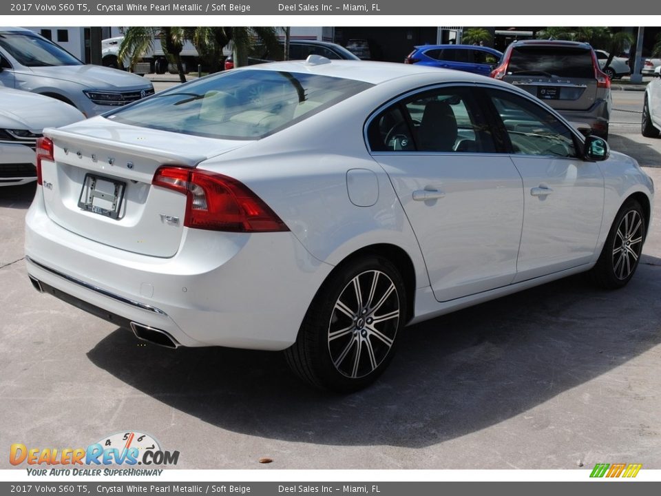 2017 Volvo S60 T5 Crystal White Pearl Metallic / Soft Beige Photo #9