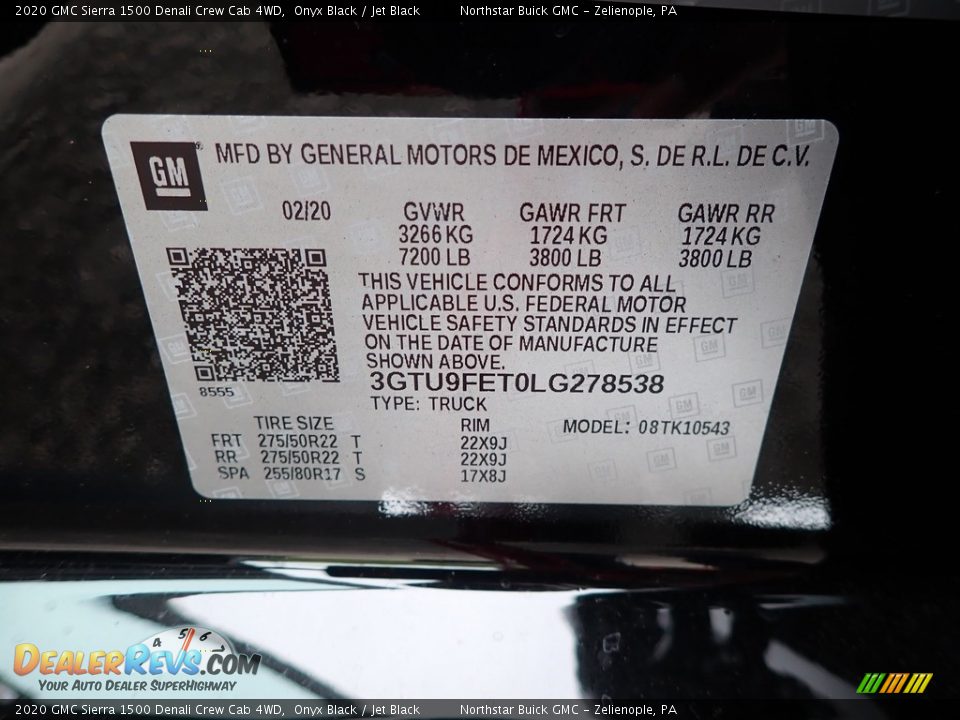 2020 GMC Sierra 1500 Denali Crew Cab 4WD Onyx Black / Jet Black Photo #11